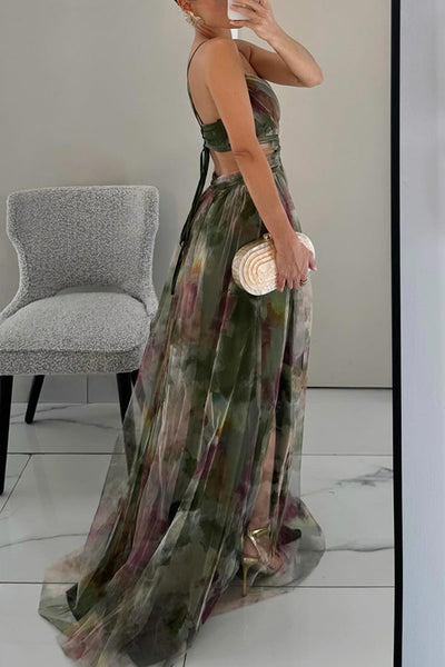 Savnmote™ | Enchanting Maxi Dress with Floral Print