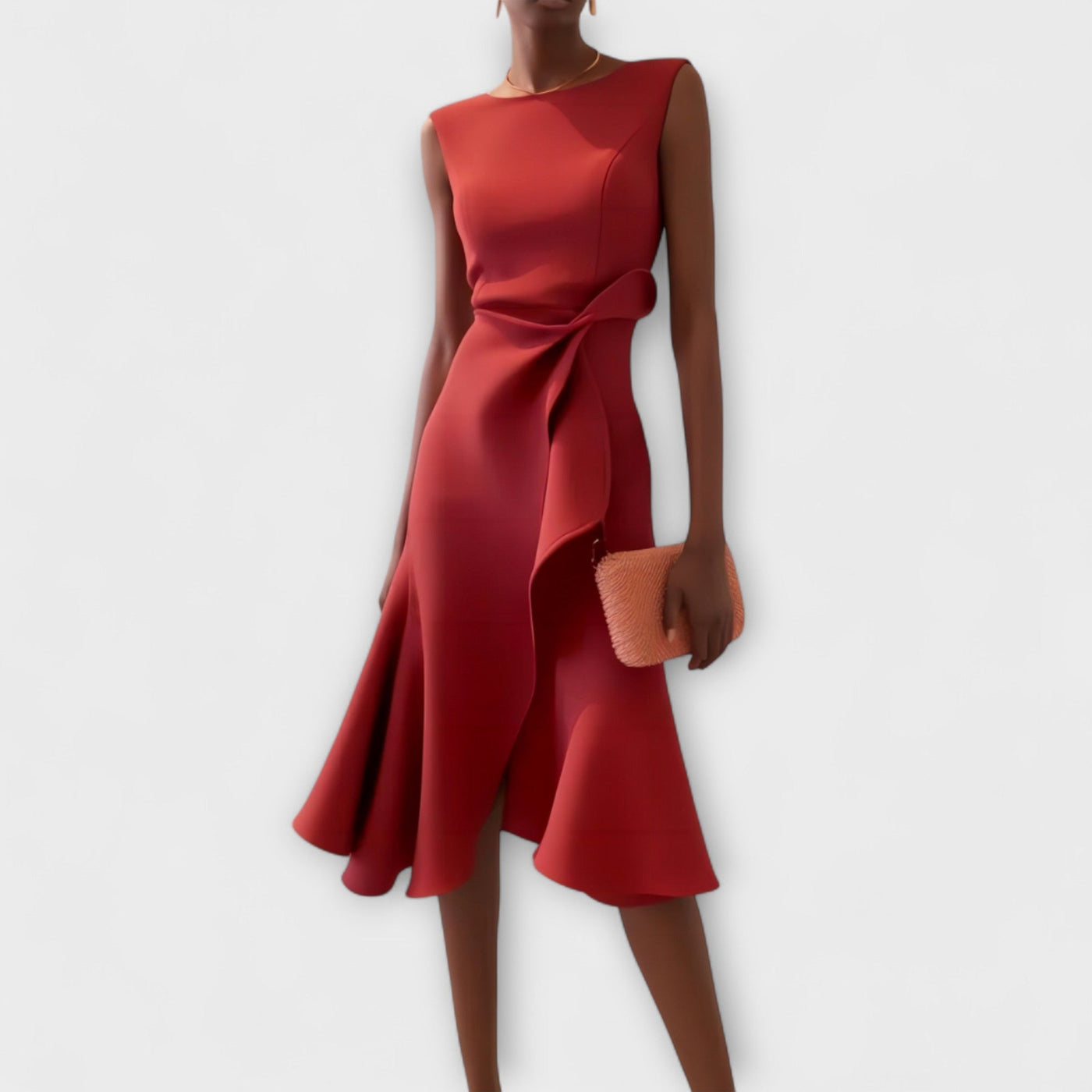 Savnmote™ | Asymmetrisk drapert midi-kjole