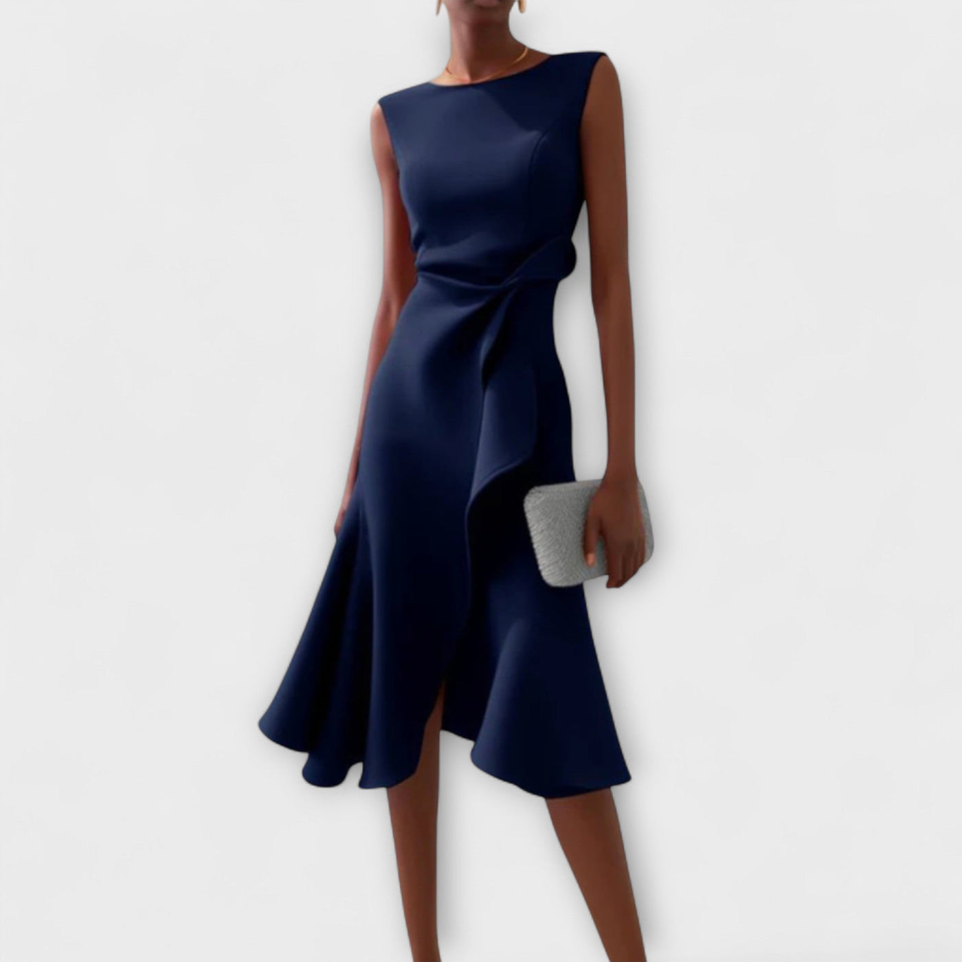 Savnmote™ | Asymmetrisk drapert midi-kjole