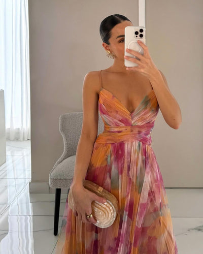 Savnmote™ | Enchanting Maxi Dress with Floral Print