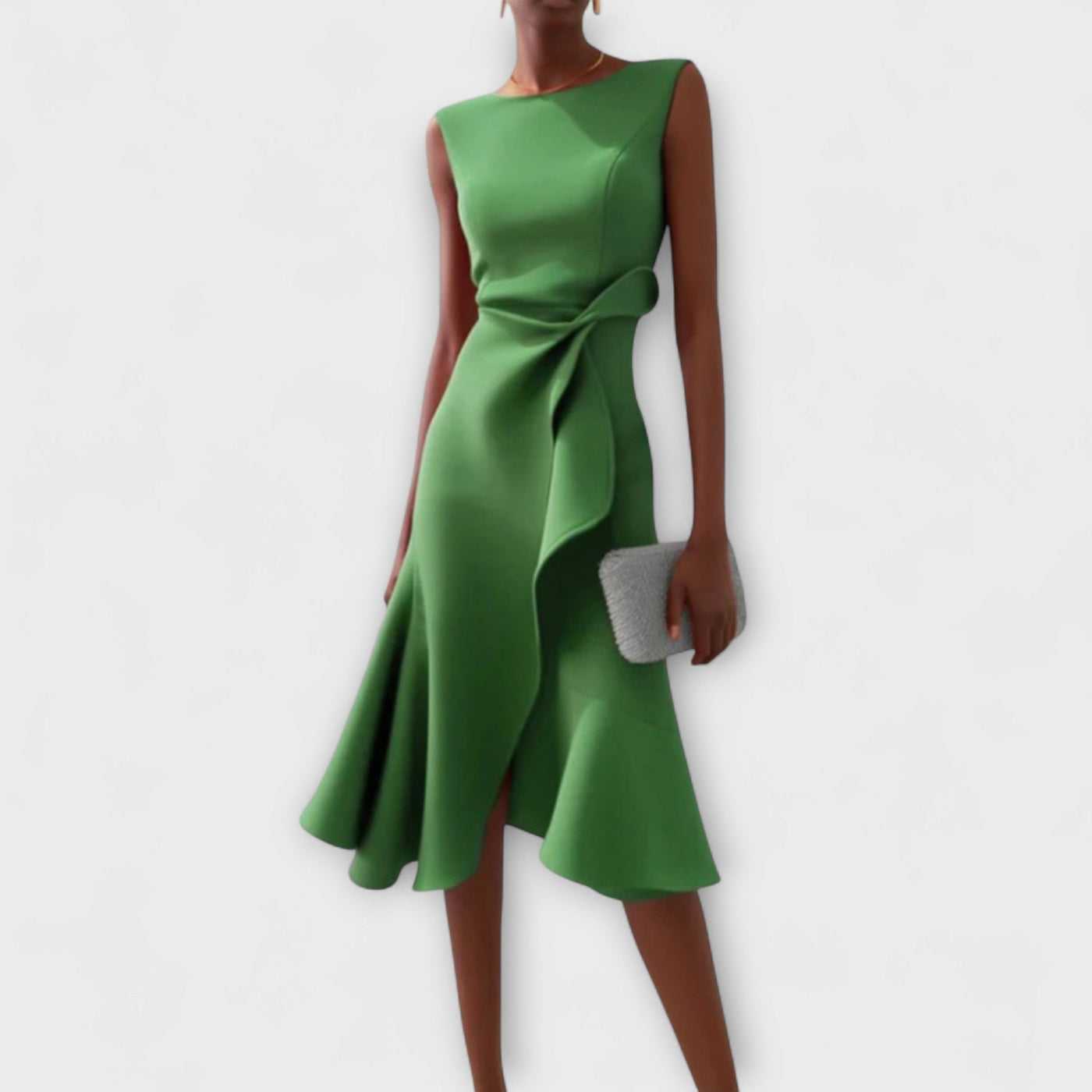 Savnmote™ | Asymmetrisk drapert midi-kjole