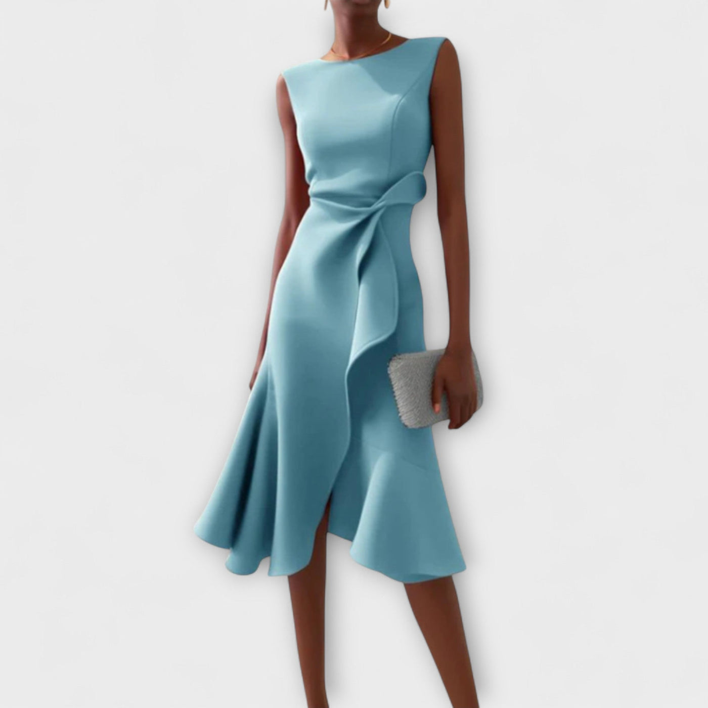 Savnmote™ | Asymmetrisk drapert midi-kjole