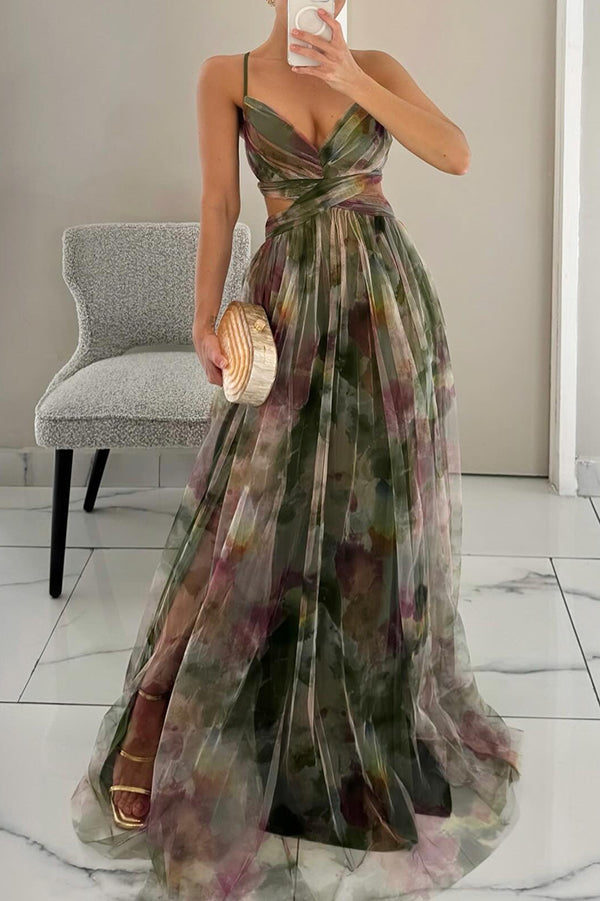 Savnmote™ | Enchanting Maxi Dress with Floral Print