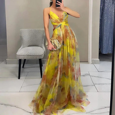 Savnmote™ | Enchanting Maxi Dress with Floral Print