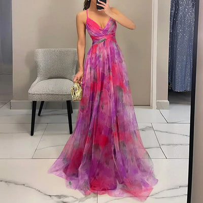 Savnmote™ | Enchanting Maxi Dress with Floral Print