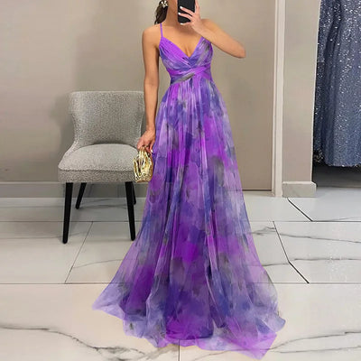 Savnmote™ | Enchanting Maxi Dress with Floral Print