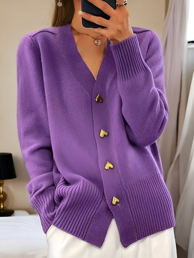Savnmote™ | Cardigan med Hjerteknapper